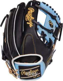 Rawlings Heart of the Hide Baseball Glove 11.75 Black/Columbia Blue PROR205