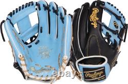 Rawlings Heart of the Hide Baseball Glove 11.75 Black/Columbia Blue PROR205