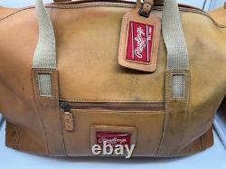 Rawlings Heart of the Hide Baseball Glove Leather Duffle Bag Tan Rare Lombardo