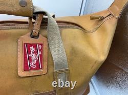 Rawlings Heart of the Hide Baseball Glove Leather Duffle Bag Tan Rare Lombardo