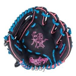 Rawlings Heart of the Hide Baseball Glove Navy Blue Pink 12.5 RHT PROR3028U-6N