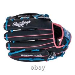 Rawlings Heart of the Hide Baseball Glove Navy Blue Pink 12.5 RHT PROR3028U-6N