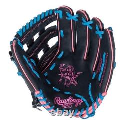Rawlings Heart of the Hide Baseball Glove Navy Blue Pink 12.5 RHT PROR3028U-6N