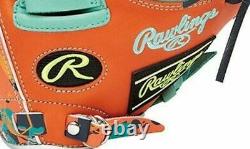 Rawlings Heart of the Hide Catcher Glove CRUSH THE STONE Mint Orange 33 Mitt