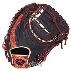Rawlings Heart of the Hide Catcher Glove PAISLEY REVIVAL Navy / Red 33 HOH Mitt