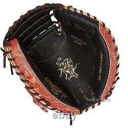 Rawlings Heart of the Hide Catcher Glove PAISLEY REVIVAL Navy / Red 33 HOH Mitt