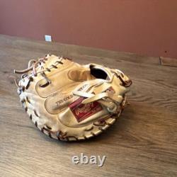 Rawlings Heart of the Hide Catcher's Mitt Tan Brown Leather Right
