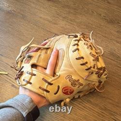 Rawlings Heart of the Hide Catcher's Mitt Tan Brown Leather Right