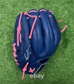Rawlings Heart of the Hide Custom 11.5 Infield Baseball Glove Blue Pink