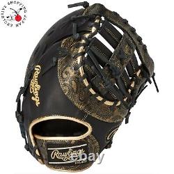 Rawlings Heart of the Hide First Base Glove PAISLEY REVIVAL Black Gold HOH Mitt
