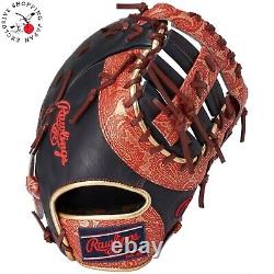 Rawlings Heart of the Hide First Base Glove PAISLEY REVIVAL Navy Red HOH Mitt