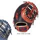 Rawlings Heart Of The Hide First Base Glove Paisley Revival Navy Scarlet Mitt