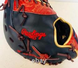 Rawlings Heart of the Hide First Base Glove PAISLEY REVIVAL navy scarlet Mitt