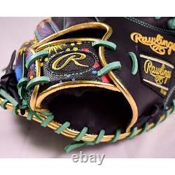 Rawlings Heart of the Hide Graphic Catcher Mitt HOH 33in Glove Baseball Black