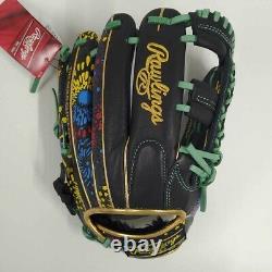 Rawlings Heart of the Hide Graphic Infielder Glove Speed Shell 11.5in Black HOH