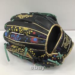 Rawlings Heart of the Hide Graphic Infielder MLB Glove Speed Shell 11.5in Black