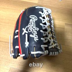 Rawlings Heart of the Hide HOH 12.5 Outfielder LHT RH Glove Navy/Scarlet Limited