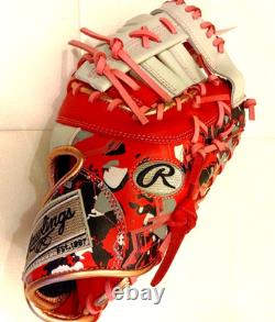Rawlings Heart of the Hide HOH First Base Mitt 11.75 RHT Scarlet/White Limited