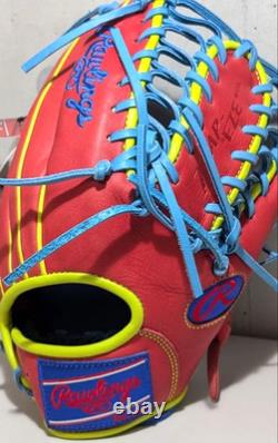 Rawlings Heart of the Hide HOH Infielder 11.25 RHT TRAP EZE Royal/Scarlet Rare