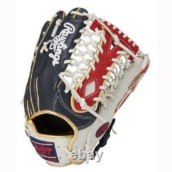 Rawlings Heart of the Hide HOH RHT Base Ball Outfielder Glove 11.5 Navy/Scarlet