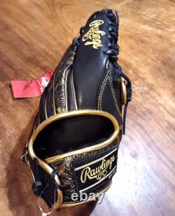 Rawlings Heart of the Hide Outfield Glove 13 RHT Black/Gold HOH Japan Limited