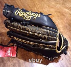 Rawlings Heart of the Hide Outfield Glove 13 RHT Black/Gold HOH Japan Limited