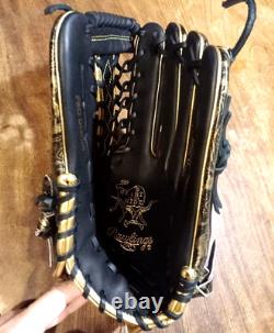 Rawlings Heart of the Hide Outfield Glove 13 RHT Black/Gold HOH Japan Limited