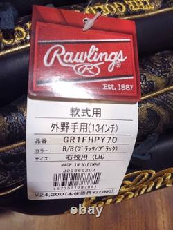 Rawlings Heart of the Hide Outfield Glove 13 RHT Black/Gold HOH Japan Limited