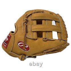 Rawlings Heart of the Hide PRO1000 Tan Baseball Glove 12 in H Web Right Hand Thr