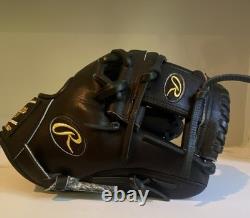 Rawlings Heart of the Hide PRO204-2 11 1/2 Right Hand Throw Infield Glove Black