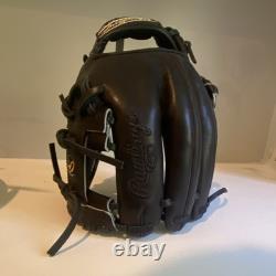 Rawlings Heart of the Hide PRO204-2 11 1/2 Right Hand Throw Infield Glove Black