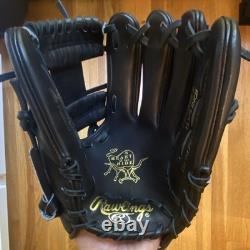 Rawlings Heart of the Hide PRO204-2 11 1/2 Right Hand Throw Infield Glove Black