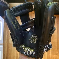 Rawlings Heart of the Hide PRO204-2 11 1/2 Right Hand Throw Infield Glove Black