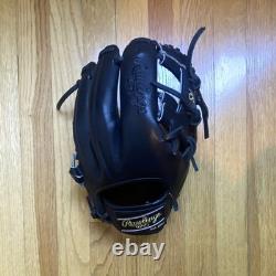 Rawlings Heart of the Hide PRO204-2 11 1/2 Right Hand Throw Infield Glove Black