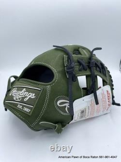 Rawlings Heart of the Hide PRO204-32MG 11.5 RHT Baseball Glove Moss Green/Bla