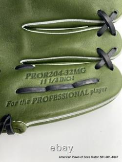 Rawlings Heart of the Hide PRO204-32MG 11.5 RHT Baseball Glove Moss Green/Bla