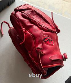 Rawlings Heart of the Hide PRO206FH-12S 12 Red Leather Baseball Glove LHT