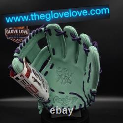 Rawlings Heart of the Hide PRO314-2MPU 11.5 RHT Leather Glove Green/Purple