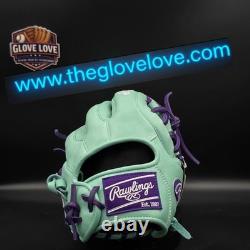 Rawlings Heart of the Hide PRO314-2MPU 11.5 RHT Leather Glove Green/Purple