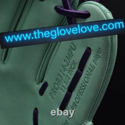 Rawlings Heart of the Hide PRO314-2MPU 11.5 RHT Leather Glove Green/Purple