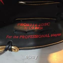 Rawlings Heart of the Hide PROR314-2DSC 11 1/2 Black Gold Glove Narrow Fit