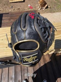 Rawlings Heart of the Hide PROR314-2DSC 11 1/2 Black Gold Glove Narrow Fit