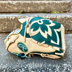 Rawlings Heart of the Hide PRO EXCEL Wizard Pitcher Glove 11.75 RHT Green/Camel