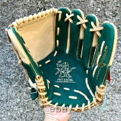 Rawlings Heart of the Hide PRO EXCEL Wizard Pitcher Glove 11.75 RHT Green/Camel