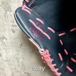 Rawlings Heart of the Hide PRO EXCEL Wizard Pitcher Glove 11.75 RHT LH Navy/Pink