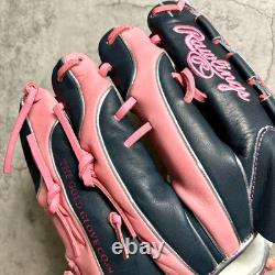 Rawlings Heart of the Hide PRO EXCEL Wizard Pitcher Glove 11.75 RHT LH Navy/Pink