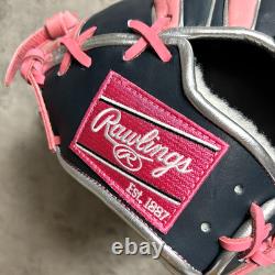 Rawlings Heart of the Hide PRO EXCEL Wizard Pitcher Glove 11.75 RHT LH Navy/Pink