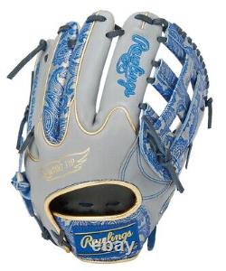 Rawlings Heart of the Hide Paisley Revival Fielder Glove Gray Royal 11.75 HOH