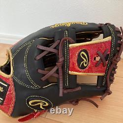 Rawlings Heart of the Hide Paisley Revival Infielder Glove Black Scarlet 11.5in