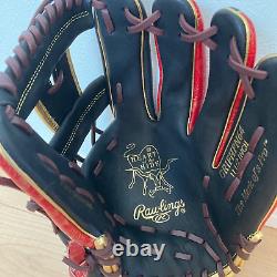 Rawlings Heart of the Hide Paisley Revival Infielder Glove Black Scarlet 11.5in